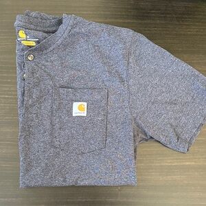 Carhartt Loose Fit Heavyweight Short Sleeve Pocket Henley T-Shirt